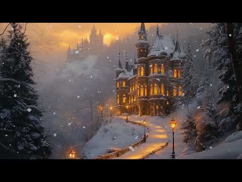 Medieval Castle On The Mountain In Winter | Calming Celtic Music For Stress Relief And Deep Rest