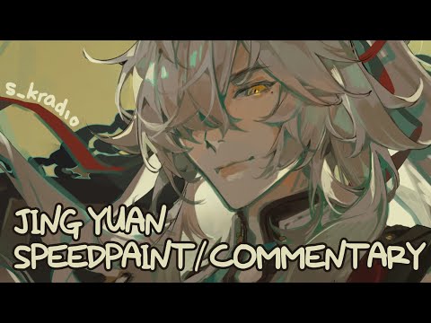 honkai star rail - jing yuan speedpaint + misc. art tips