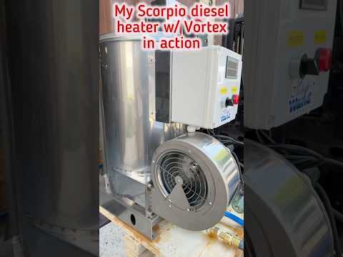 My Scorpio heater with the Vortex Lite in action. Unlimited heat with the trigger open.