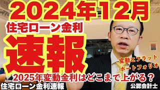 【金利速報】2024年12月変動金利とフラット35は横ばいで民間の固定金利が大幅上昇した原因と2025年への対策