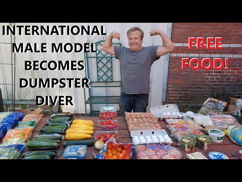 INFLATION DRIVES FAMOUS INTERNATIONAL MALE MODEL TO DUMPSTER DIVING FOR FREE FOOD AT ALDI!