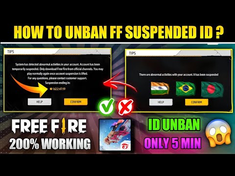 How To Recover Free Fire Suspended Account | ff suspended id Recover 100% | Free Fire ID Unban Trick