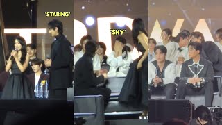 변우석 김혜윤 김수현 뉴진스 상호작용 Byeon Woo Seok, Kim Hye Yoon, Kim Soo Hyun, NewJeans interactions at AAA 2024