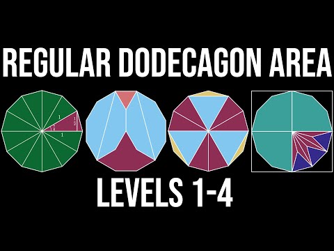 Area of a Regular Dodecagon | Proofs without Words Levels 1 to 4