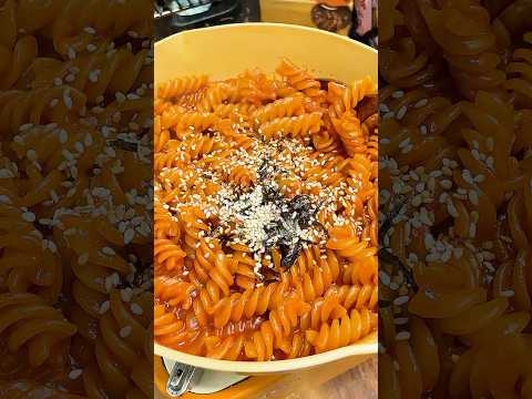 Spicy Fusilli Pasta with Buldak Sauce🔥