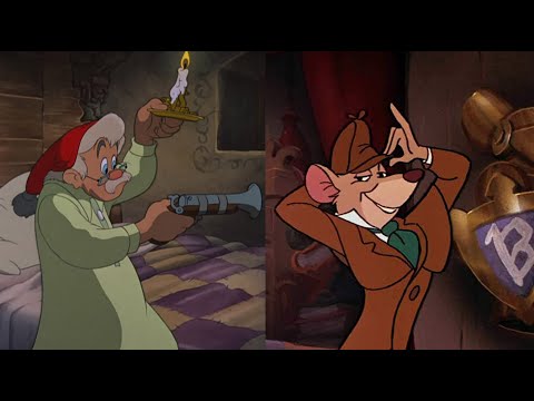 Geppetto almost accidentally shoots The Great Mouse Detective / Disney Crossover