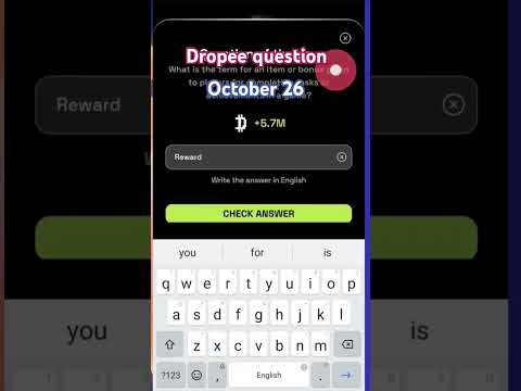 🔥🔥 Droped Daily question Today 26 & 27October | Dropped Daily Combo and question| Dropee Daily Combo