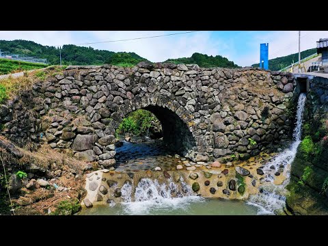 橋物語・面無橋（南島原）　自然石で造られたアーチ式石橋