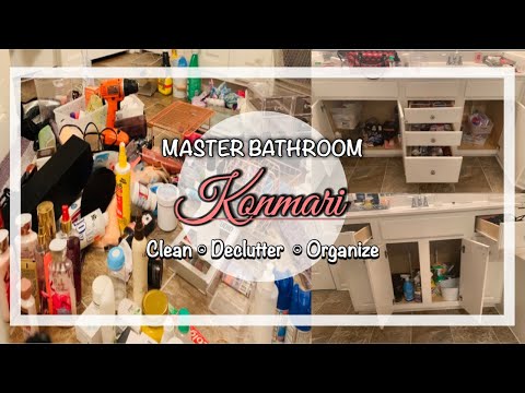 MASTER BATHROOM CLEAN, DECLUTTER & ORGANIZE | HOW TO KONMARI METHOD| MIKA MARIE