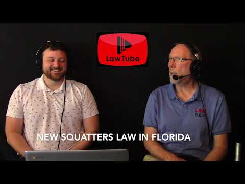 Squatters law in Florida provides remedies against squatting and increases penalties on squatters.