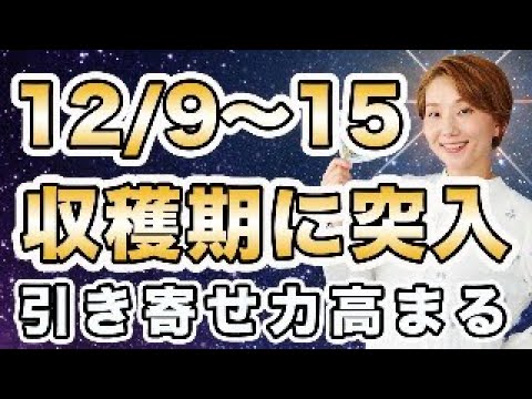 【週間運勢】2024年12月9日〜15日 / 収穫のシーズンがやってくる🌈✨ 収穫を受け取るためのコツをお伝えします💕【西洋占星術 | トートタロット | マヤ暦】