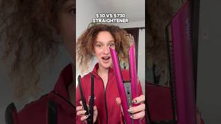 $30 VS $730 HAIR STRAIGHTENERS!! #curlytostraight #hairstraightening