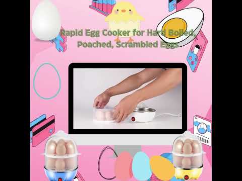 Rapid Egg Cooker for Hard Boiled, Poached, Scrambled Eggs, Omelets, Steamed Vegetables #eggcooker