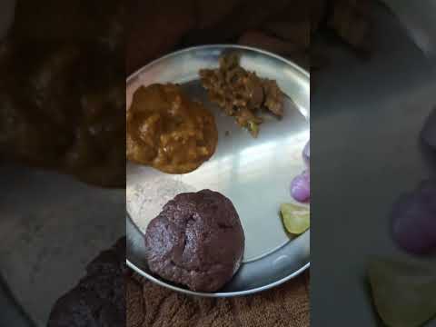 ರಾಗಿ ಮುದ್ದೆ with Nonveg....... 👌👌👌 #subscribe..............