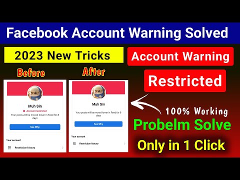 Facebook Account Warning Problem Solve 2023| how to solved fb account warning problem