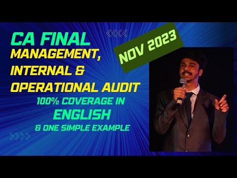 Management, Internal & Operational Audit  in ENGLISH - CA Final #cafinal #cafinalaudit  #caexam