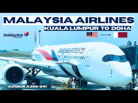 MALAYSIA AIRLINES Economy Class 🇲🇾 Kuala Lumpur to Doha 🇶🇦 MH164 | Airbus A350-941 | Flight Report