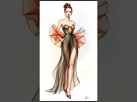 Illustrated Designs #trendingfashiondesign #celebrityfashion