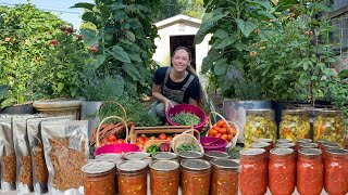 Huge Harvest Day! + Preserving Food From My Backyard Homestead! - Processing 30lbs Of Tomatoes!