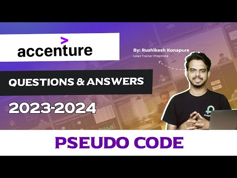 Accenture Pseudo Code Questions and Answers 2023-2024