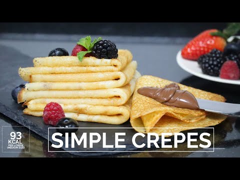 Crepes recipe Simple (thin pancakes) - بان كيك - كريب