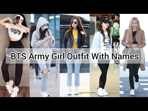 BTS army girl outfit name/Bts army girl outfits/Bts girls dress with names/Korean outfit with name