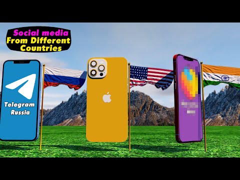 Most Popular Social Media From Different Countries Comparison 3D