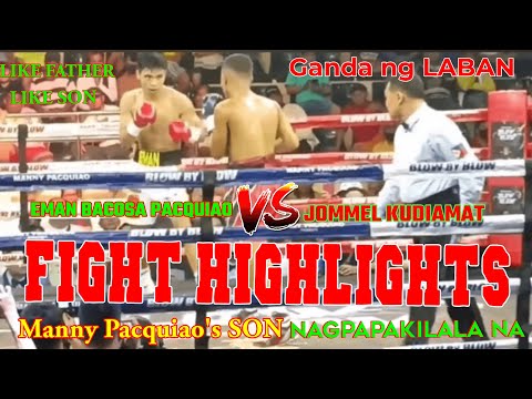 Emmanuel Bacosa Pacquiao Jr. DEBUT in Boxing | Unang laro deretso PRO | Fight Highlights | sports tv