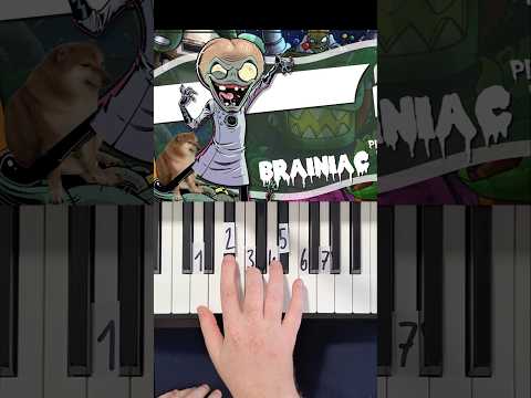 Brainiac Maniac Plants vs Zombies Piano Tutorial #shorts