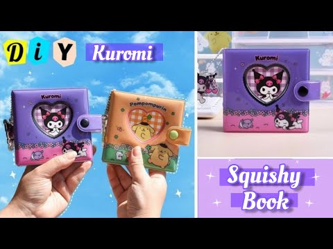 🌷How to make kuromi squishy notebook at home _ DIY squishy notebook _ Stationery at home