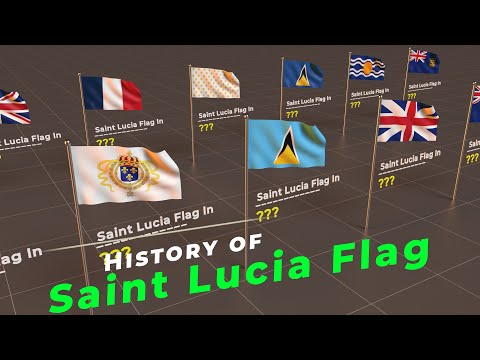 Saint Lucia Flag History | Evolution of Saint Lucia Flag | Flags of the world |