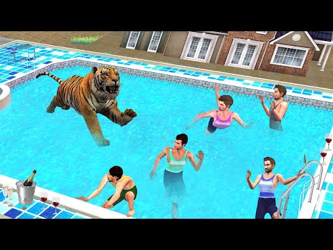 Swimming Pool Tiger Prank Gone Wrong Hindi Kahani Moral Stories Fake Tiger Prank Funny Comedy Video