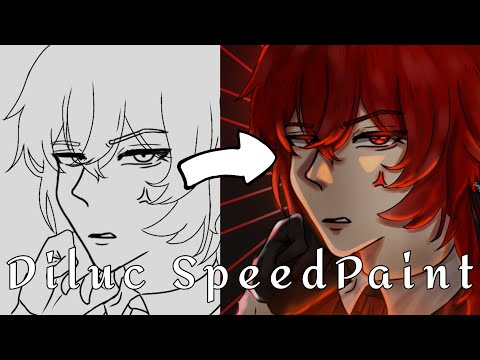 Diluc Speedpaint [Genshin Impact]