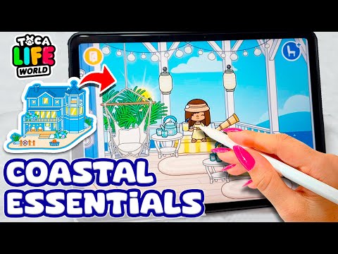 NEW⚓Coastal Essentials Idea🏝Aesthetic Toca Boca | Design Toca Life World | Handcam Ipad✍Apple Pencil