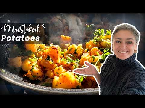 30 Minute meals - MUSTARD POTATOES - A delicious vegan sabzi!