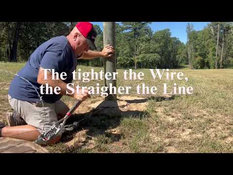 Stretching wire for our fence