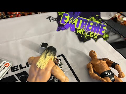 Seth Rollins versus the rock extreme rules match