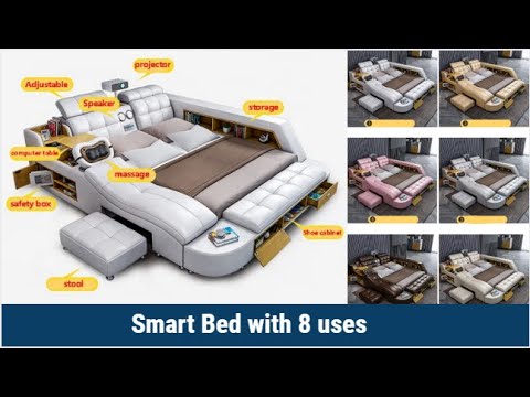 Smart Bed with 8 uses | smart bedroom ideas | storage bed with usb