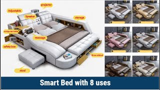 Smart Bed with 8 uses | smart bedroom ideas | storage bed with usb