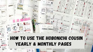 YEARLY & MONTHLY PLANNING IDEAS || How to use the Hobonichi Cousin