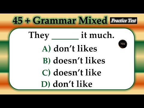 45 + Grammar Tenses Quiz | Verbs in English Grammar | English Practice Test | No.1 Quality English