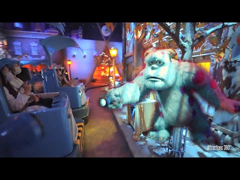 Monsters, Inc Interactive Ride | Using Flashlights to find Monsters | Tokyo Disneyland 2024