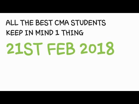 All the best CMA friends for exams IS BAAR PASS HONA HAI