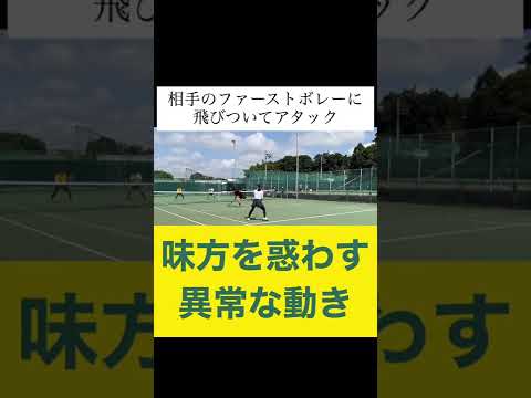 異常なクイックネス？！#テニス #tennis #ダブルス#shorts