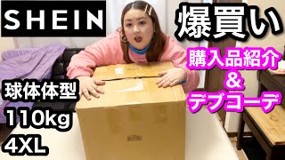 【SHEIN】球体デブの爆買い!購入品紹介&プラスサイズコーデ🩷本音レビューでいくよ【アラフォーぽっちゃり】