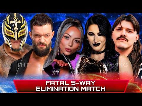 WWE 2K24 • Fatal 5-Way Elimination Match -Rey Mysterio Finn Balor Liv Morgan Rhea Ripley Dominic|WWE