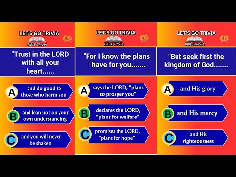 No one can score 100% on this Bible quiz