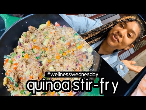 quinoa stir-fry + self-care during a health crisis // alkaline vegan recipe