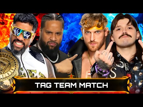 WWE 2K24 • Tag Team Match - Jey Uso Jimmy Uso VS Logan Paul Dominik Mysterio | WWE