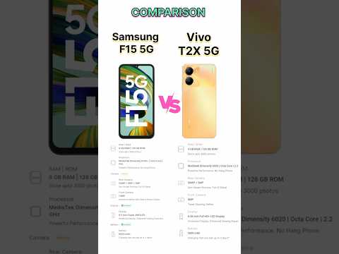 Samsung F15 5G vs Vivo T2x 5G !! galaxy f15 5g 👍vivo t2x 5g review #tecnicalguruji #samsungf155g